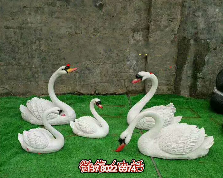 雕塑仿真天鵝，裝飾庭院、酒店、別墅等空間