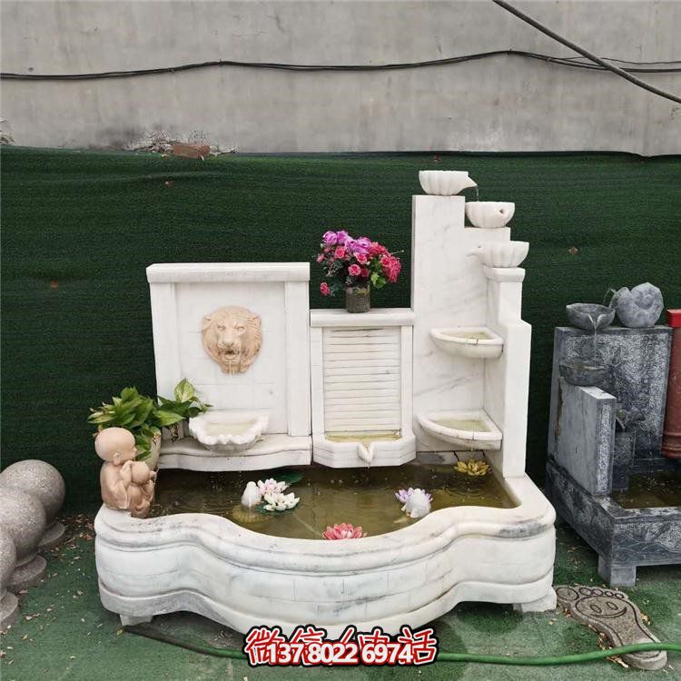 家居擺件，流水環(huán)繞庭院