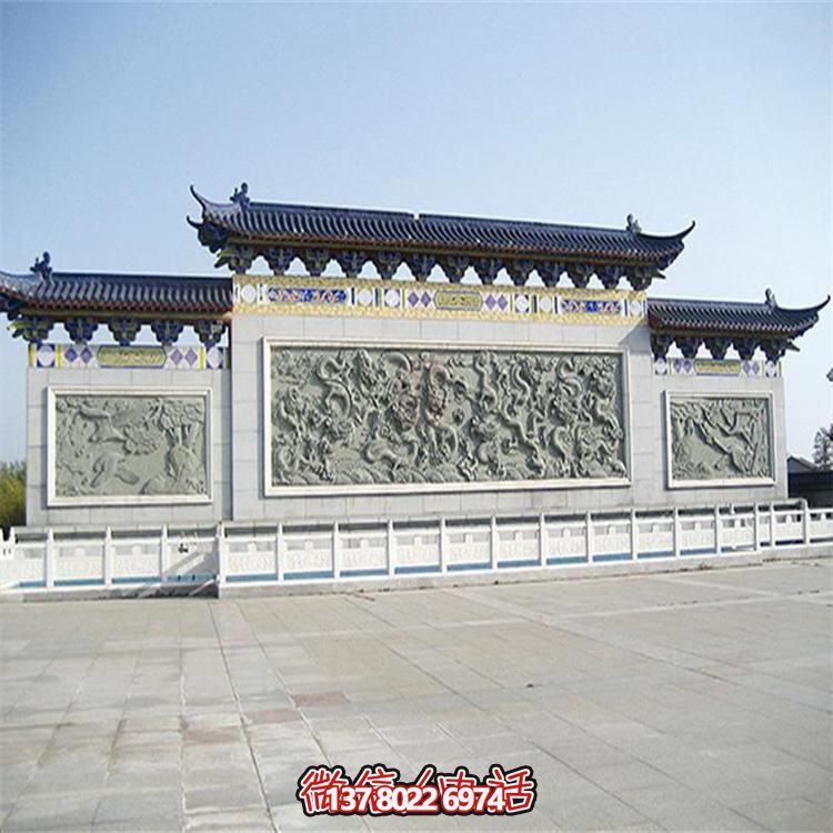 大理石雕刻景觀浮雕、大型影壁壁畫(huà)、雕塑藝術(shù)裝置