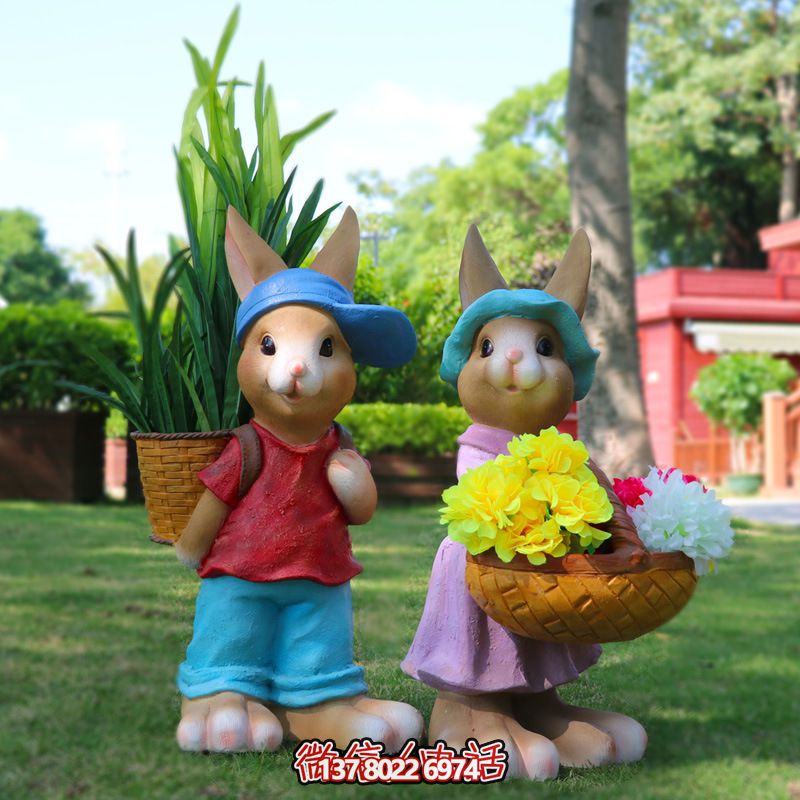 玻璃鋼兔子雕塑，只有可愛(ài)而不失大氣！