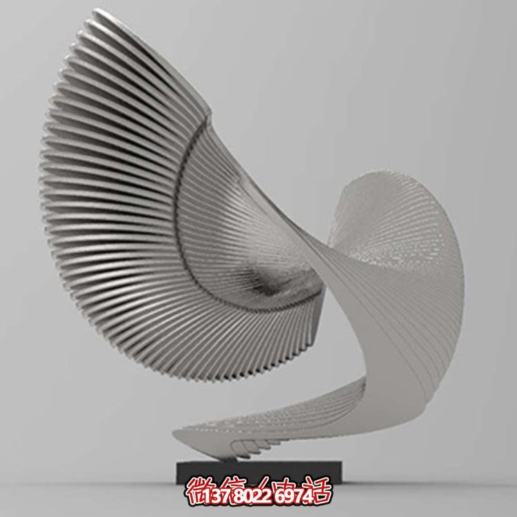 抽象不銹鋼戶外擺件，室內創(chuàng)意園林景觀裝飾