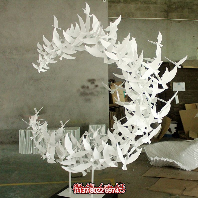 玻璃鋼雕塑擺件裝飾品，創意抽象鴿子裝飾室內別墅