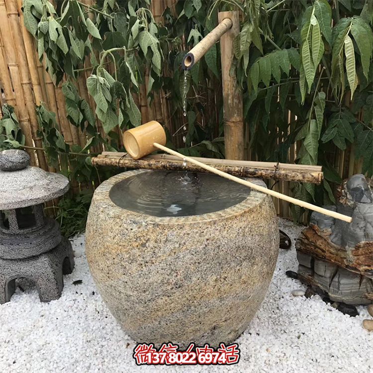 仿古砂石雕塑花盆，創意舊風裝飾景區
