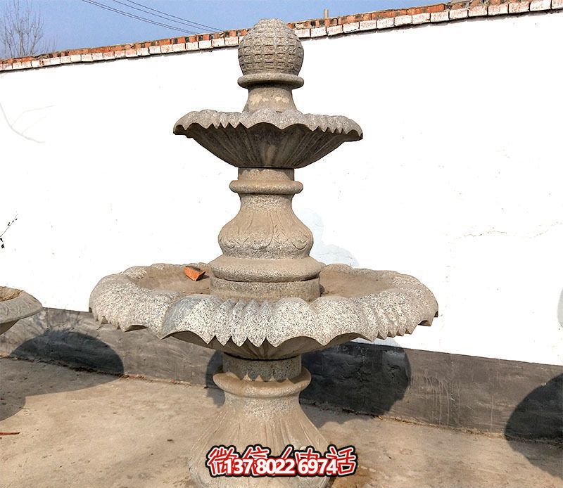 多層戶(hù)外噴泉石雕