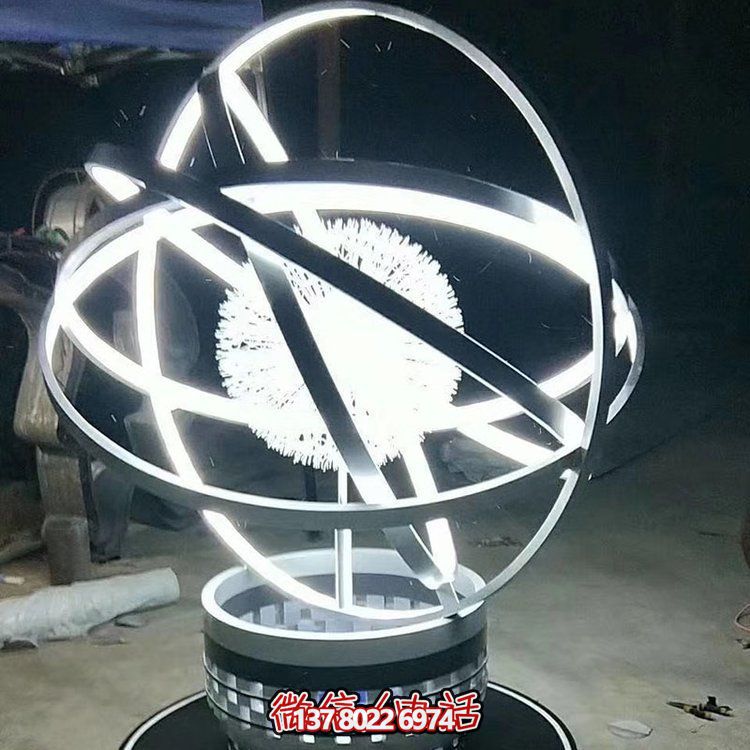 品質創意夜晚景觀照明擺件，不銹鋼鏡面裝點室內外