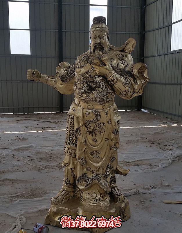 開業大吉，關公佛像黃銅雕塑，招財進寶