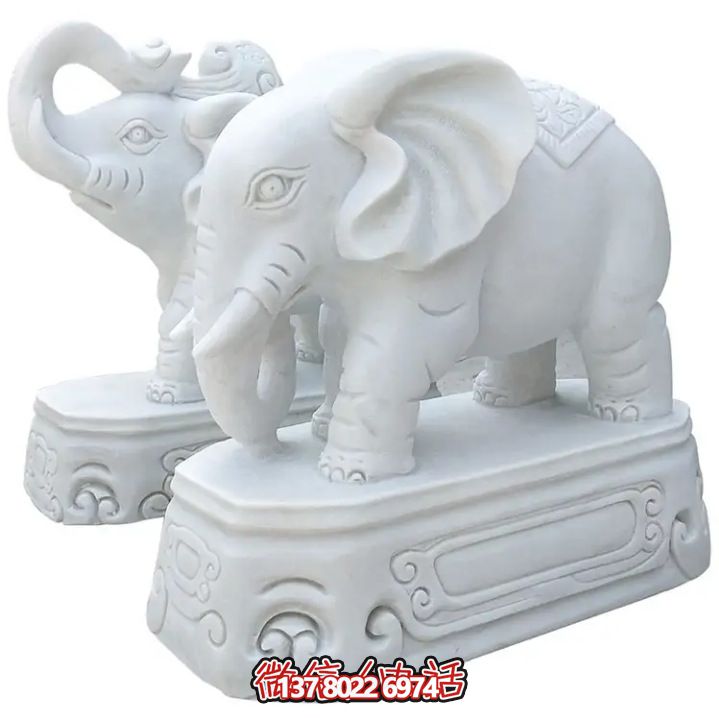 漢白玉大象仿真雕塑，為公園景區增添特色