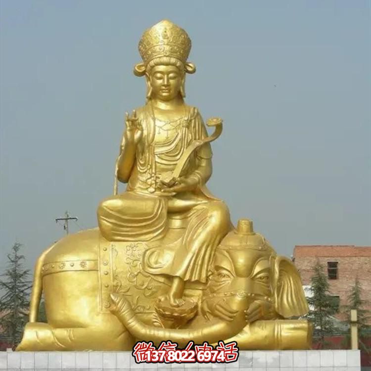 玻璃鋼雕塑文姝普賢，精致烤漆噴金大型景點裝飾