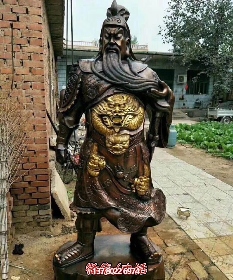 關公銅雕，大型景區寺廟開業招財供奉雕塑