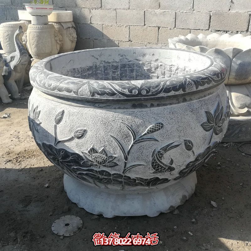 精美荷花雕塑大理石擺件 精美荷花雕塑大理石擺件