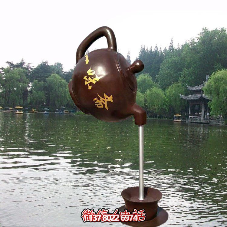 大型仿銅玻璃鋼懸空流水擺件，點綴園林景觀