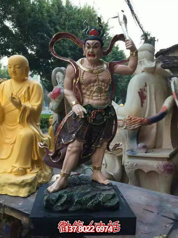 玻璃鋼八大金剛雕塑，護法神圣的守護
