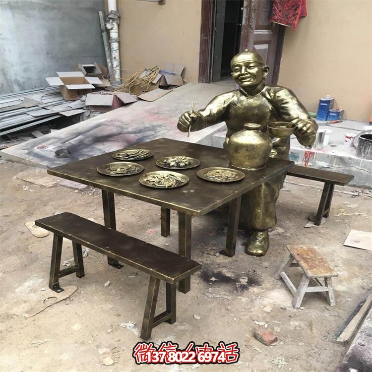 玻璃鋼仿銅人物雕塑擺件，高雅裝點(diǎn)戶(hù)外園林