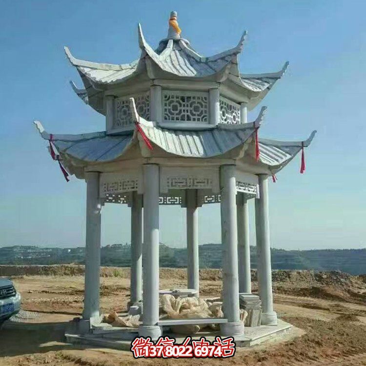 中式雙層涼亭，傳承傳統文化美學