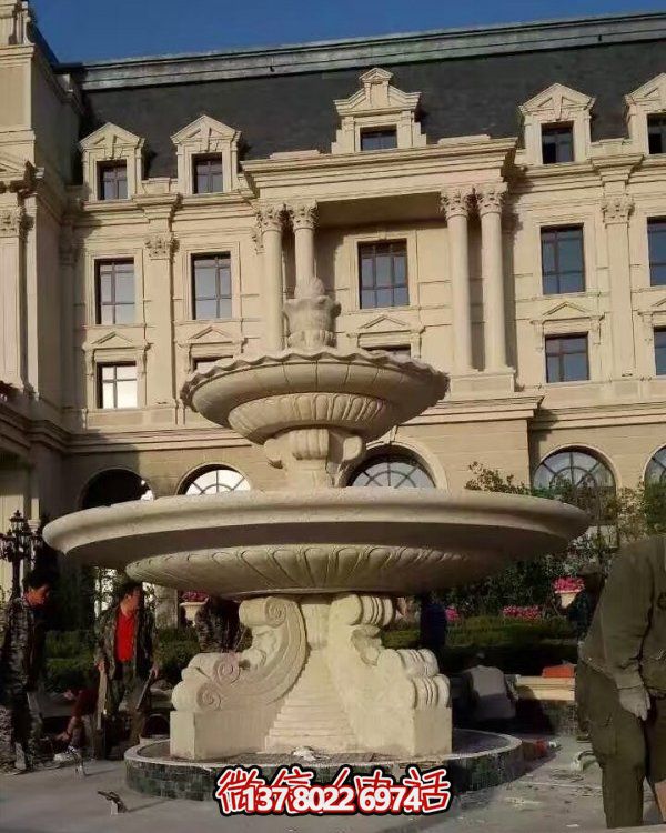 私家晚霞，大理石噴泉雕塑