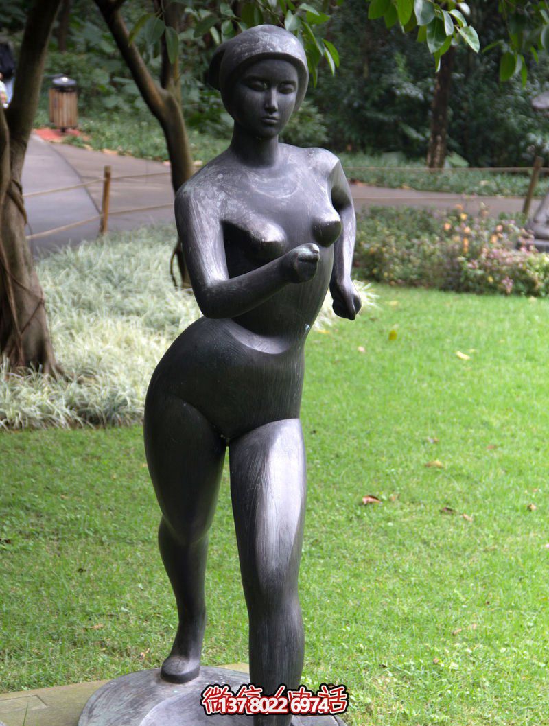 玻璃鋼仿銅雕塑，裝飾公園精彩競走運動