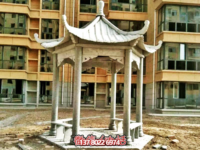 仿古建筑涼亭，為小區、公園、草坪提供休息雕塑美化