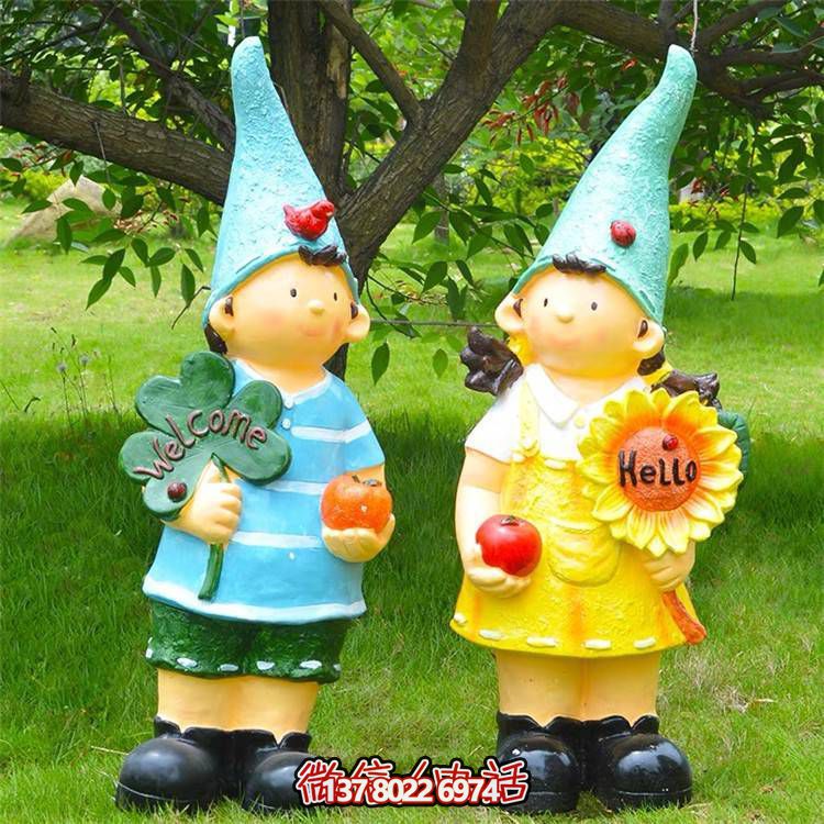 玻璃鋼制娃娃擺件，豐富你的戶外園林裝飾