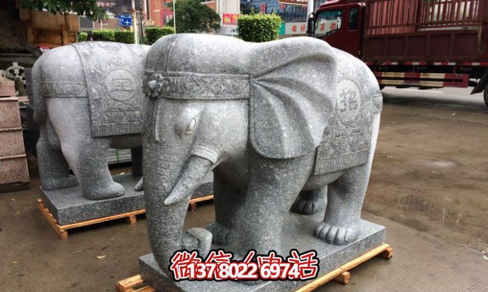 精美大理石雕塑藝術品，驚艷展現(xiàn)大象的宏偉氣勢