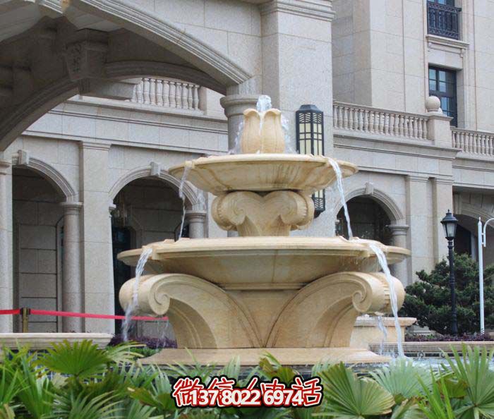 歐式風格大理石噴泉雕塑，美化酒店、廣場、景觀