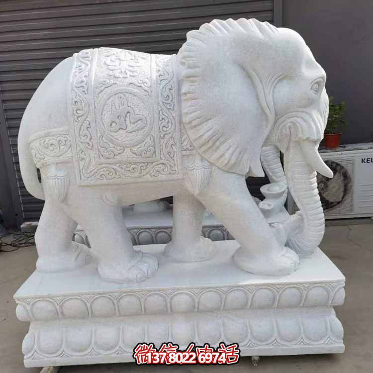 漢白玉雕塑藝術，景觀裝置招財大象