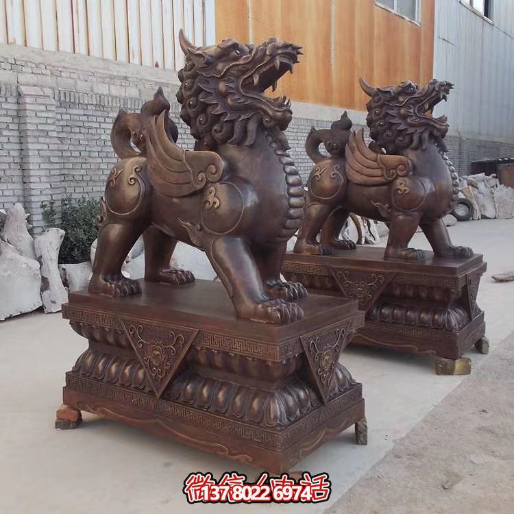 庭院不銹鋼仿銅神獸貔貅雕塑 庭院不銹鋼仿銅神獸貔貅雕塑