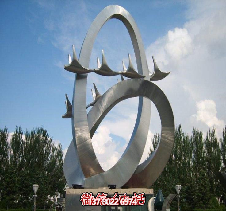 城市標(biāo)志不銹鋼創(chuàng)意現(xiàn)代大雁雕塑