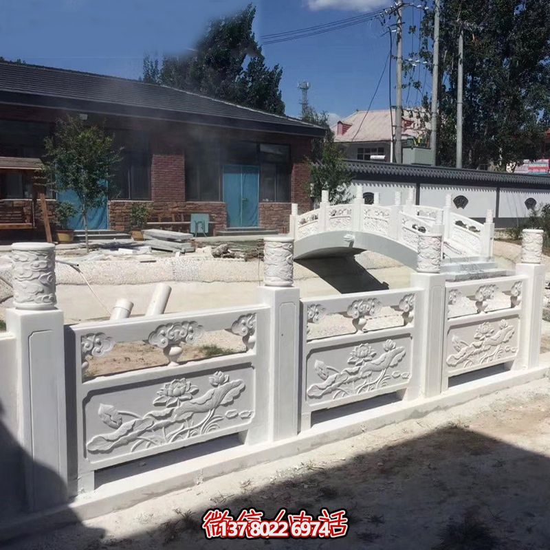 農場庭院池塘大理石浮雕欄桿 農場庭院池塘大理石浮雕欄桿