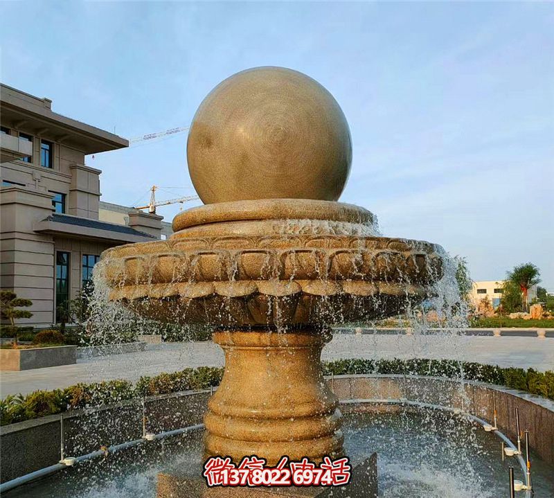 小區風水球大理石噴泉雕塑 小區風水球大理石噴泉雕塑