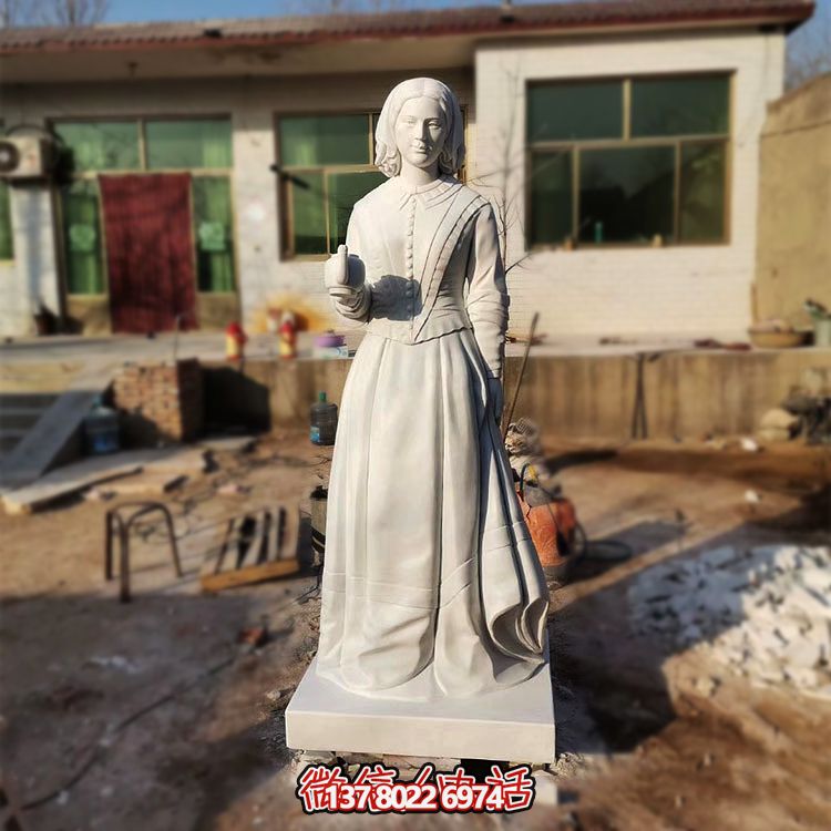 醫學院大理石石雕著名護理學者南丁格爾雕塑 醫學院大理石石雕著名護理學者南丁格爾雕塑