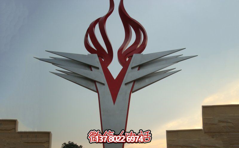 公園創(chuàng)意不銹鋼抽象火炬雕塑 公園創(chuàng)意不銹鋼抽象火炬雕塑