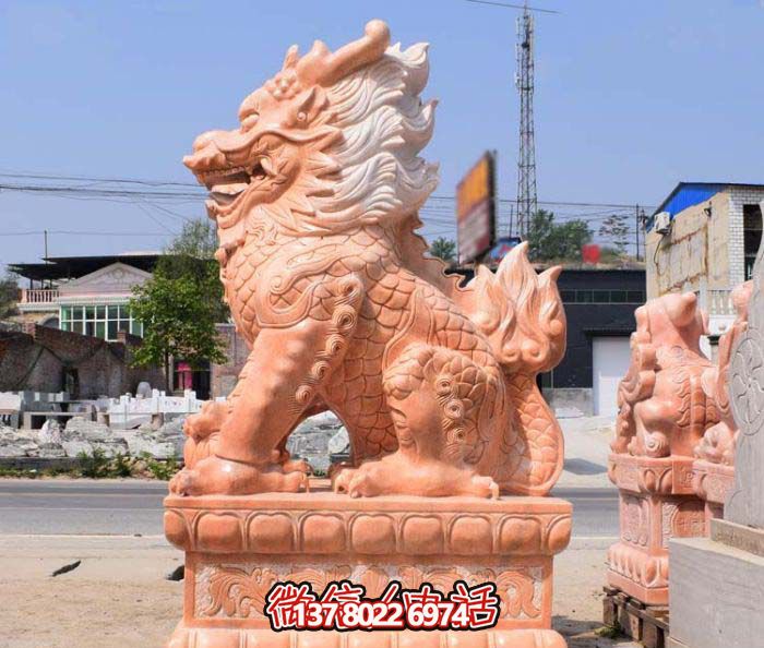 戶外景區(qū)創(chuàng)意黃蠟石石雕麒麟雕塑 戶外景區(qū)創(chuàng)意黃蠟石石雕麒麟雕塑