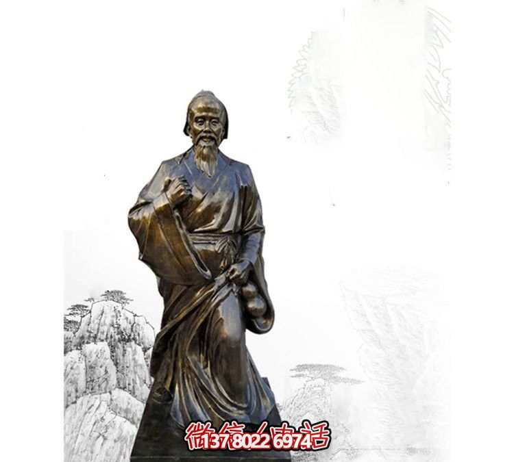 景區玻璃鋼仿銅古代名醫華佗雕塑 景區玻璃鋼仿銅古代名醫華佗雕塑