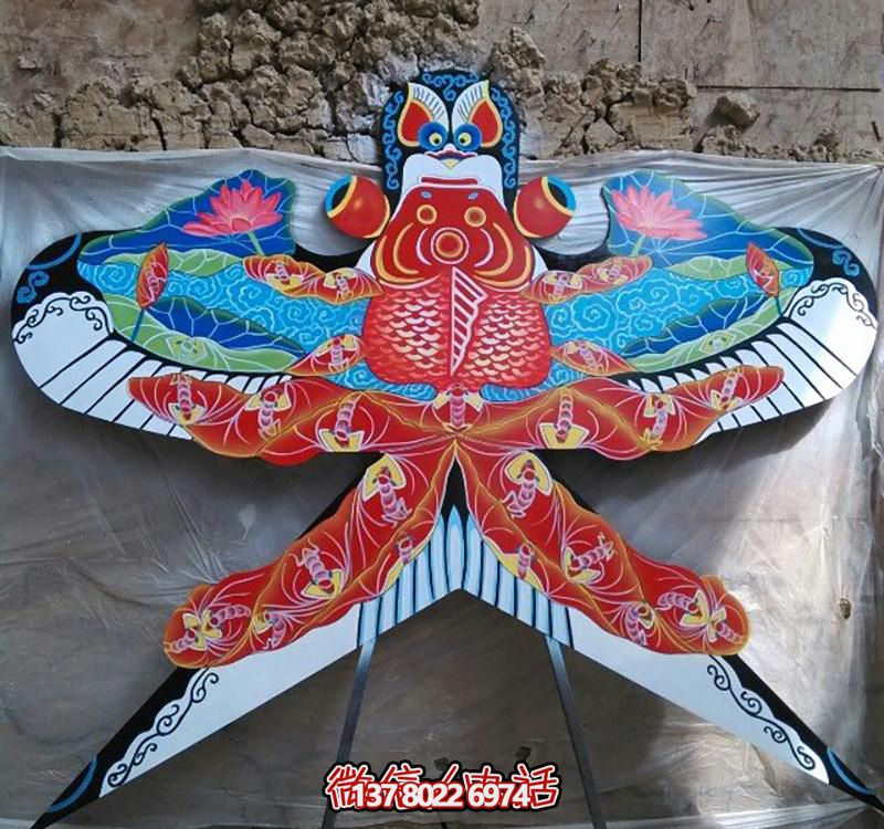 商場公園戶外荷花彩繪不銹鋼風箏擺件雕塑 商場公園戶外荷花彩繪不銹鋼風箏擺件雕塑