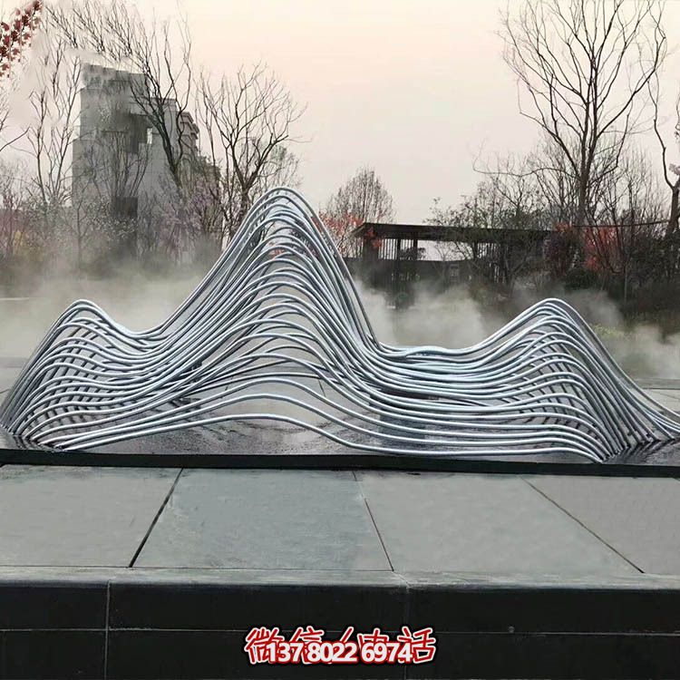廣場水景不銹鋼鏤空雕塑假山 廣場水景不銹鋼鏤空雕塑假山