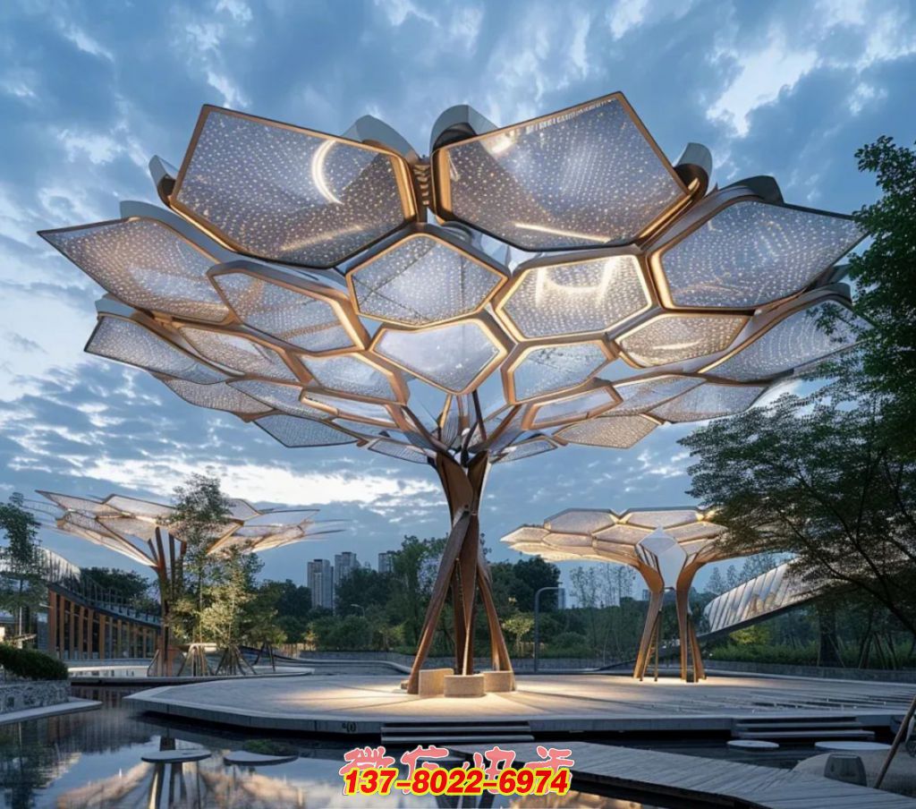 星芒翠蓋 —— 不銹鋼構(gòu)繪就的戶(hù)外生態(tài)景觀巨樹(shù)